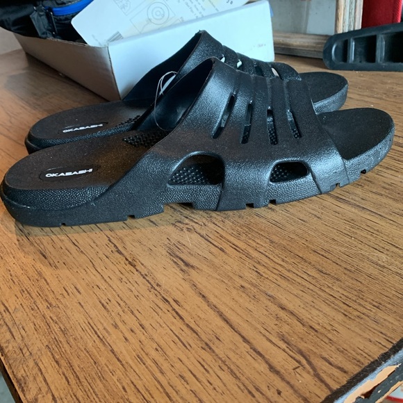 Okabashi Size Large Mens Slide Sandals in Black READ - Picture 6 of 7